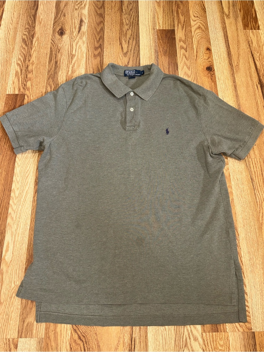 Polo Ralph Lauren Men’s Light Olive Green Polo Shirt Embroidered Pony Logo Large